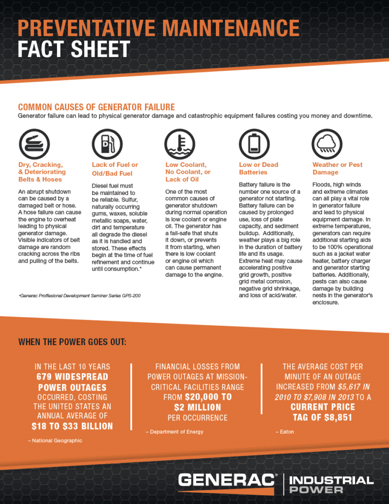 Generator Maintenance Fact Sheet